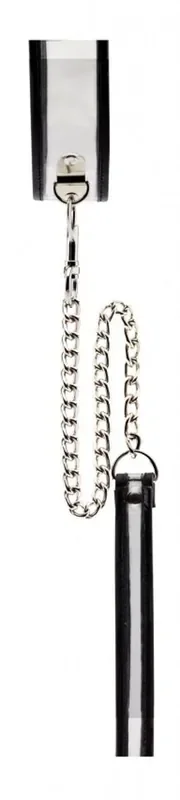 Schwarz-transparentes Halsband mit Kette