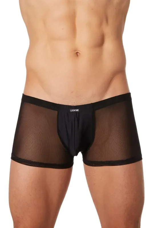 Schwarze Herren Boxer Short – Tüll
