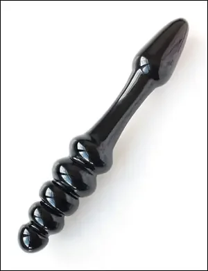 Schwarzer Glas-Dildo
