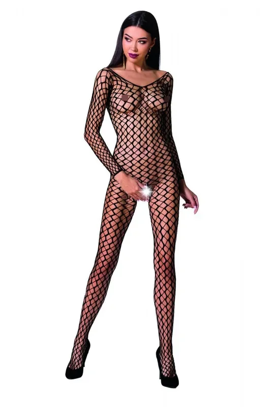 schwarzer ouvert Bodystocking