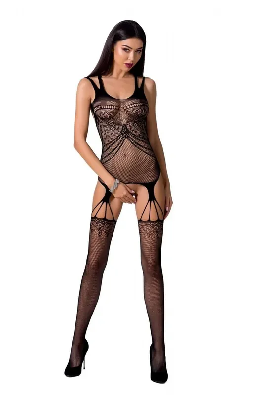 schwarzer ouvert Bodystocking