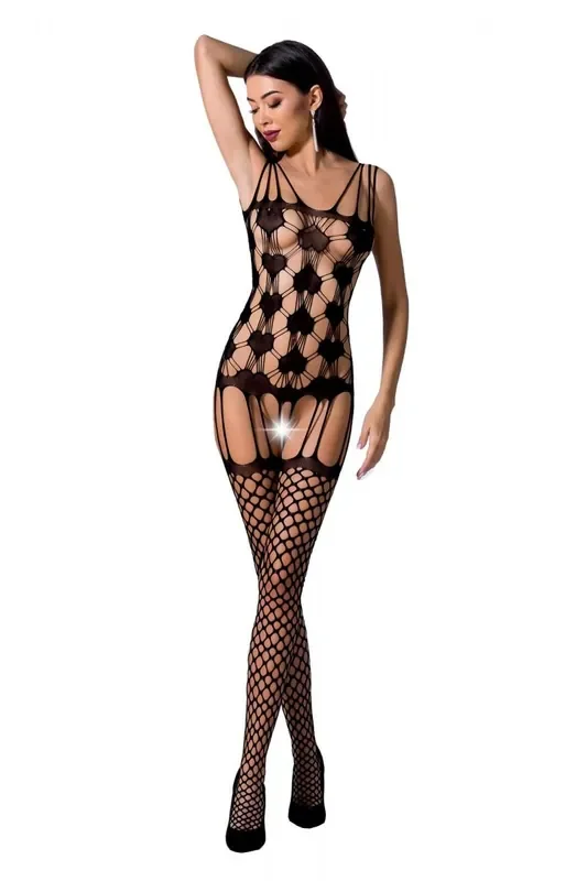 schwarzer ouvert Bodystocking