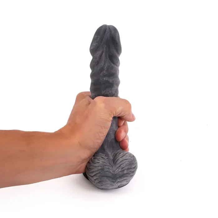 Schwarzer Realistischer Dildo mit Saugfuß