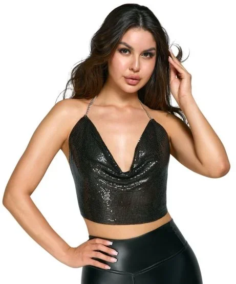 Schwarzes Metall-Top