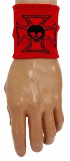 Schweißband mit Totenkopf-Kreuz