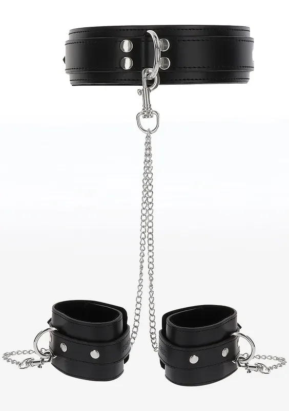 Schweres Taboom Halsband und Handfesseln
