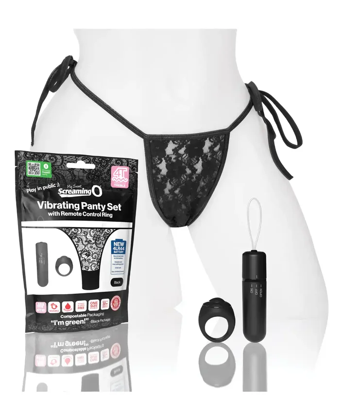 Screaming O My Secret 4T Panty Vibe w/Remote – Black