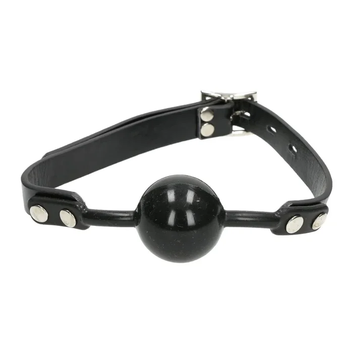Sensitive Gag – Silikon Ballknebel schwarz – abschließbar