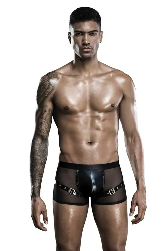 Sexy Shorts im Wetlook mit Zierschnallen