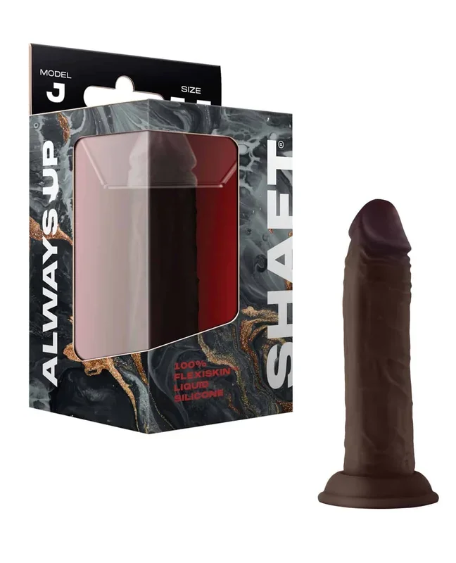 Shaft Model J Flexskin Liquid Silicone 5.5″ Dong – Mahogany