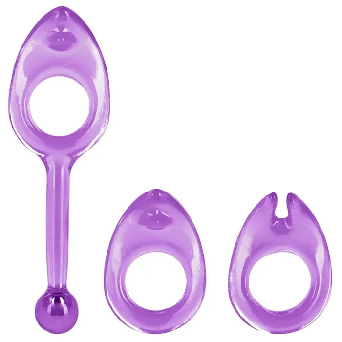Shane’s World Class Rings Cock Ring Set in Purple