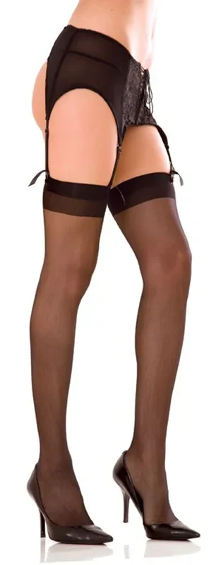 Sheer thigh high