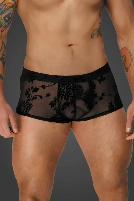 Shorts mit Flockstickerei