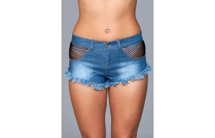 Shorts mit Mesh-Details