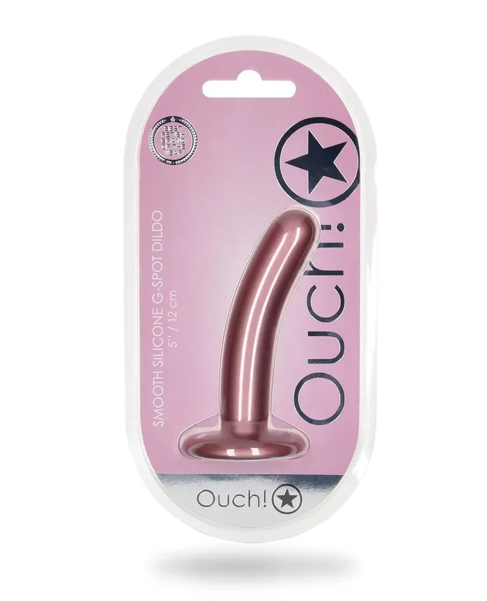 Shots Ouch 5″ Smooth G-Spot Dildo – Rose Gold