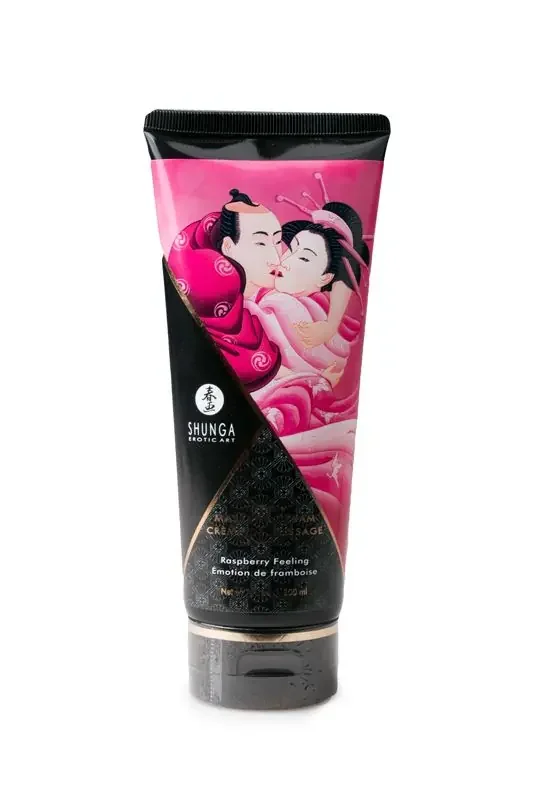 Shunga – Kissable Massagecreme Himbeergefühl