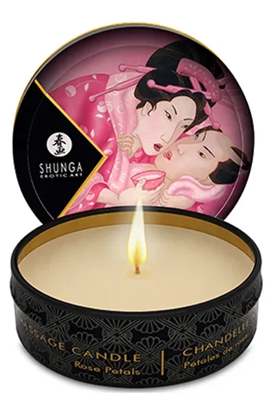 Shunga Erotic Art Massagekerze Rosenblüten 30ml