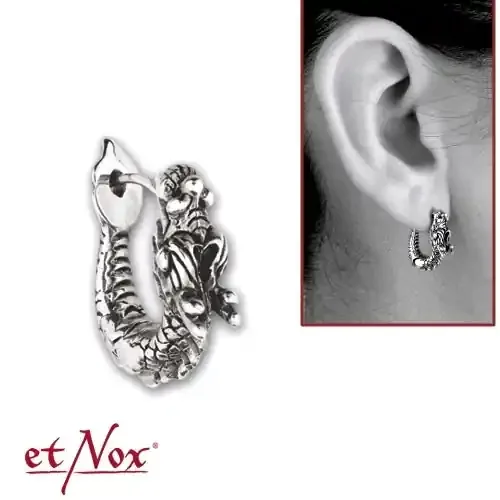 Silberohrring ‘Silver Dragon‘ einzeln