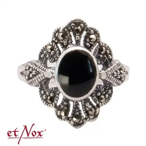 Silberring „Black Marcasite“ mit Onyx