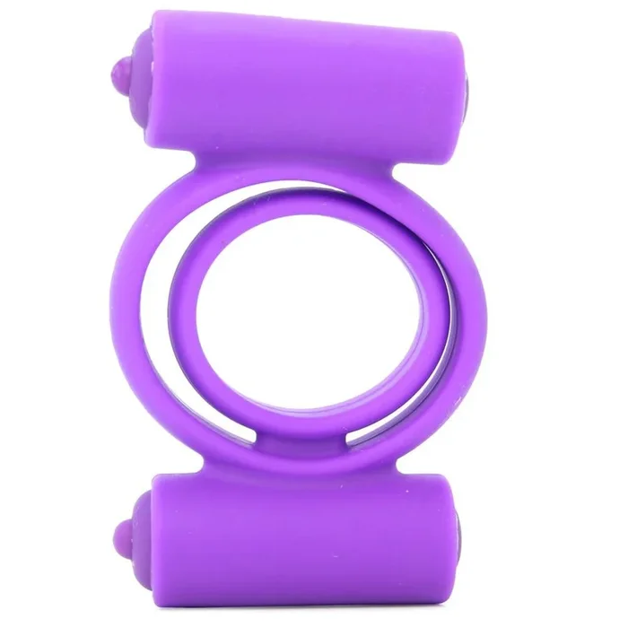 Silicone Double Delight Cock Ring in Purple