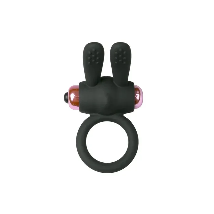 Silikon-Bunny-Ring Mit Bullet – Schwarz/Rosa