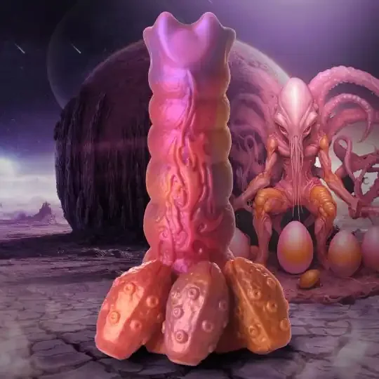 Silikondildo mit Eiern ‘Nymphoid‘
