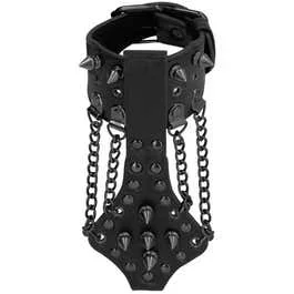 Skulls and Bones – Bracelet with Spikes and Chains black | AKTION