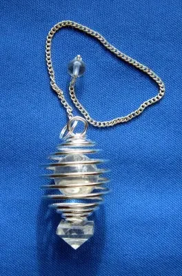 Spiralpendel mit Bergkristall Kugel