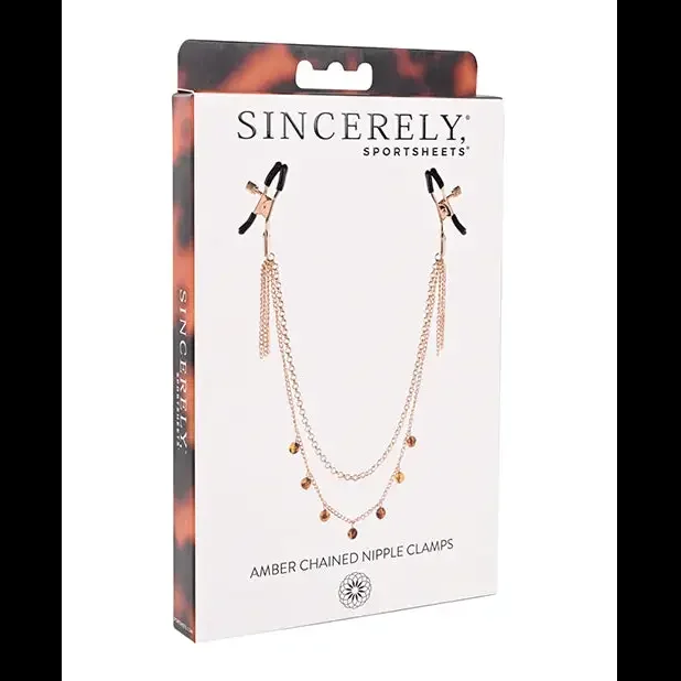 Sportsheet Amber Chain Nipple Clamps