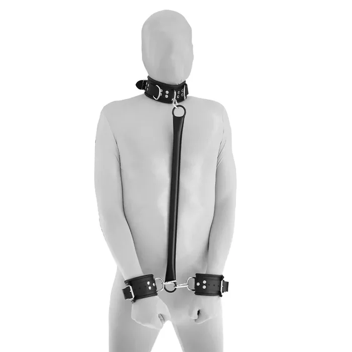 Spreizstange mit Lederhandschellen und Halsband