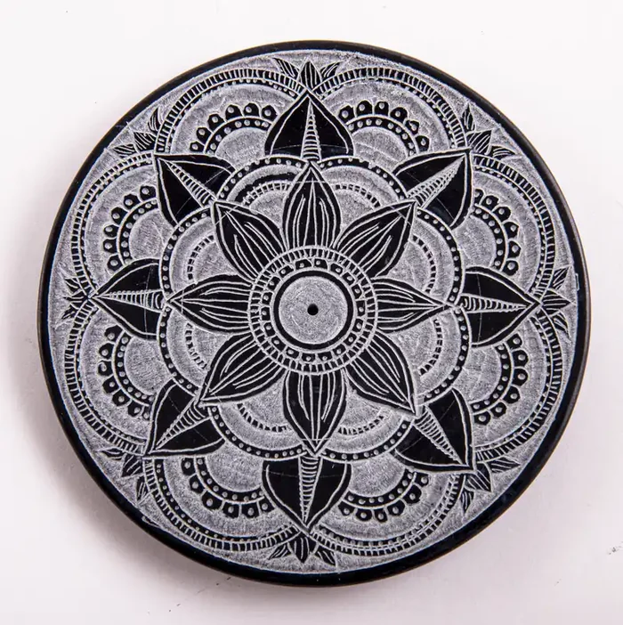 Stäbchenhalter Mandala – groß Speckstein