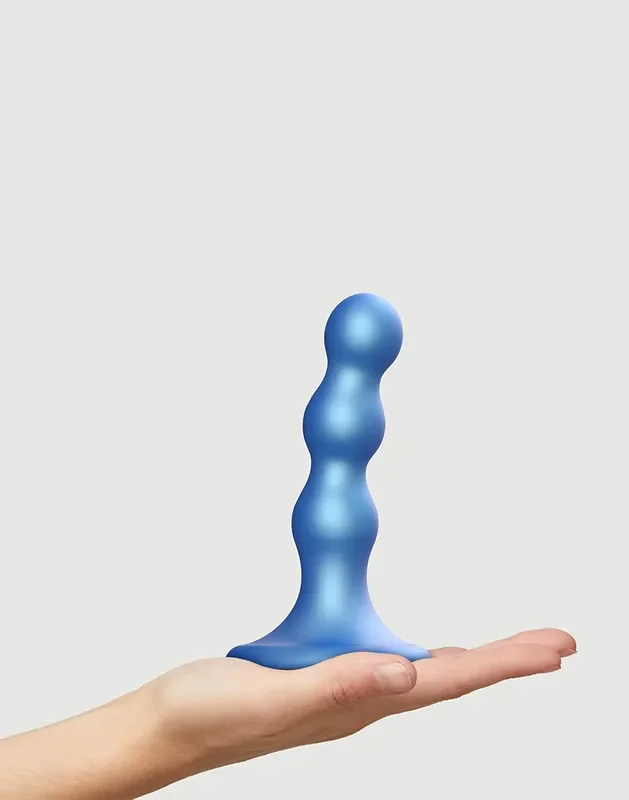 Strap-On-Me Dildo Plug ‘Balls‘ metallic blau