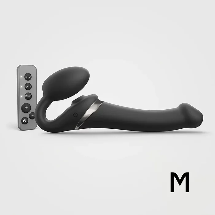 Strap-On-Me Multi-Orgasm Medium Bendable Strap-On – Black