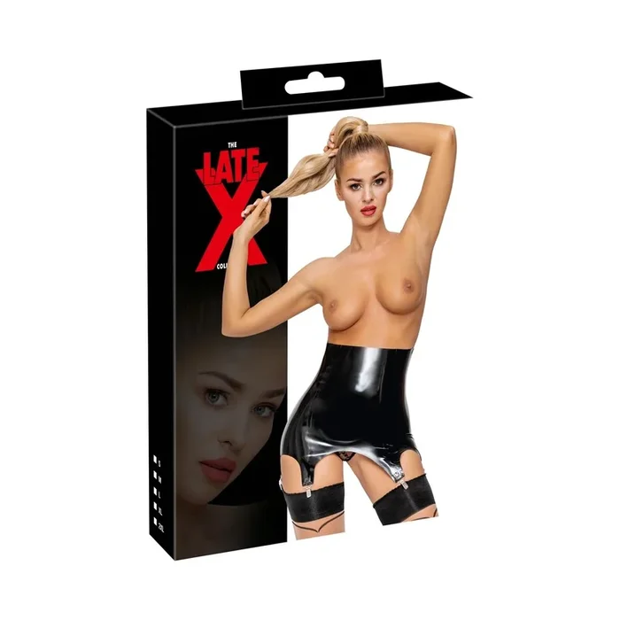 Strapsgurt von LateX aus schwarzem Naturlatex Größe-L