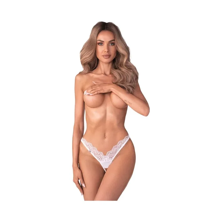 String ouvert Arrowel – Weiß – Obsessive – Größe – 2XL/3XL