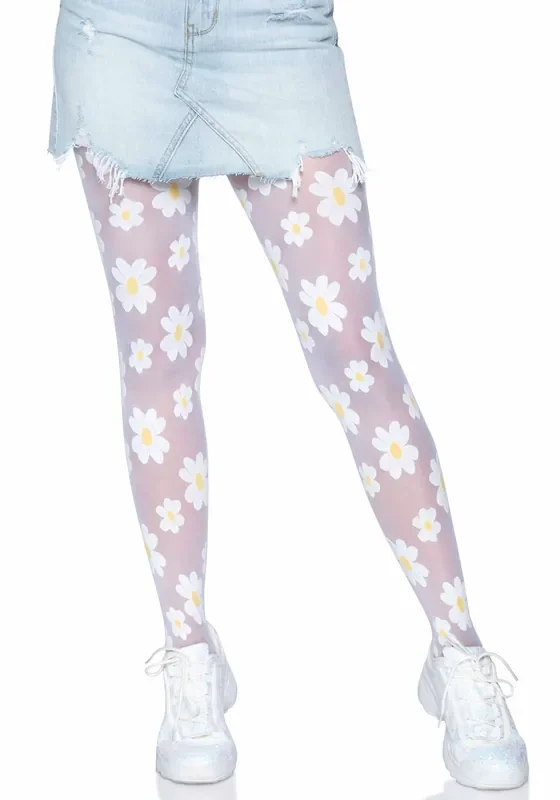 Strumpfhose mit Gänseblümchen