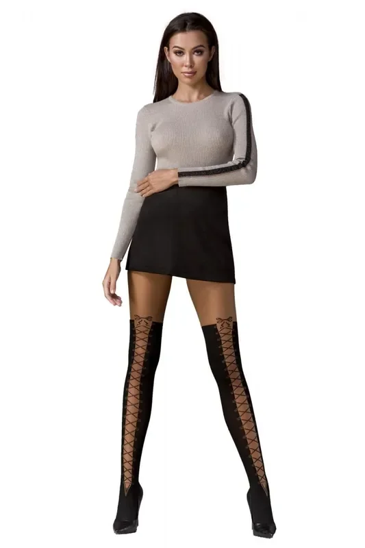 Strumpfhose mit Schür-Muster