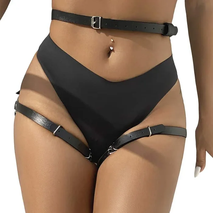 Subblime – Leder Taille und Bein Harness Schwarz eine Grösse
