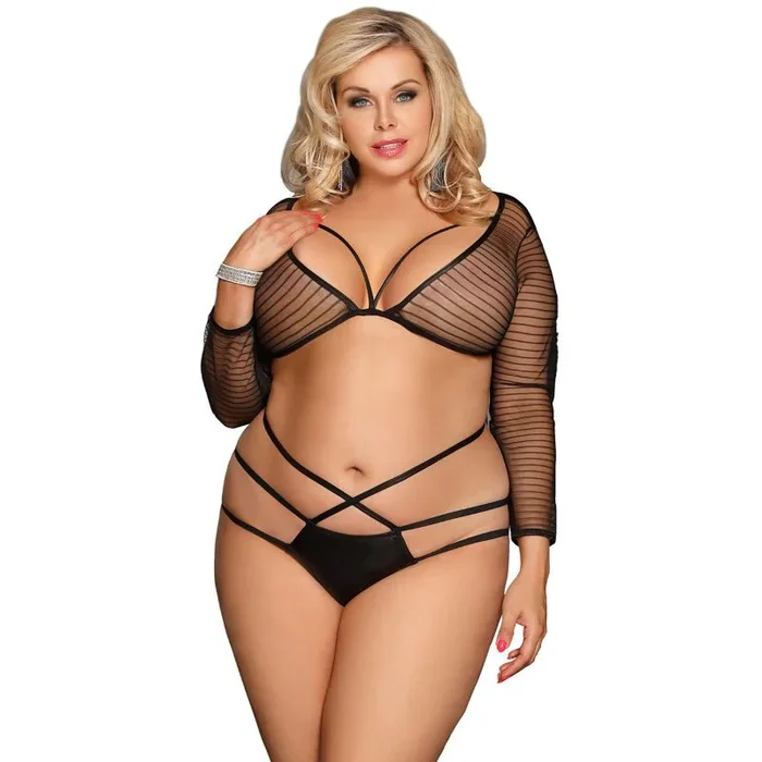 Subblime – Queen Plus Strappy Top und Panties Set