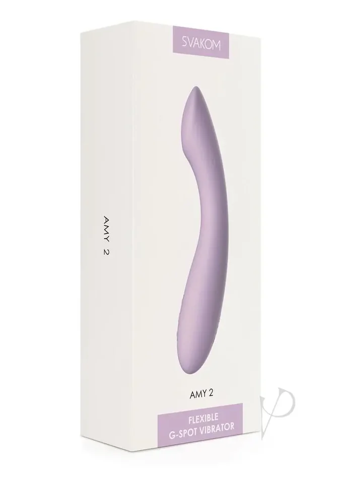 Svakom Amy 2 Rechargeable Silicone Vibrator – Pastel Lilac