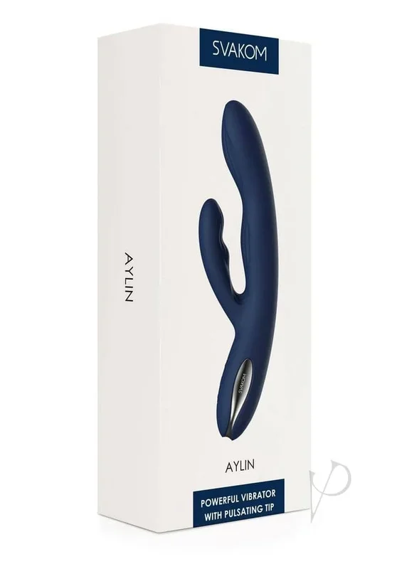 Svakom Aylin Silicone Vibrator – Blue/Silver
