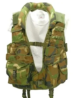 Tactical-Weste mit Lederbesatz