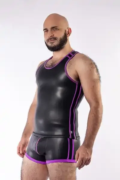 Tank Top Schwarz/ Lila