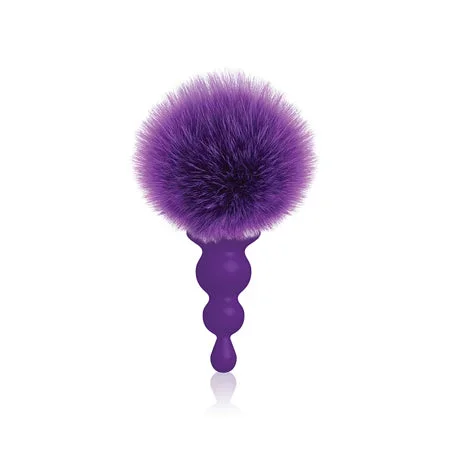 The 9s Cottontails Silicone Bunny Tail Butt Plug – Beaded Purple