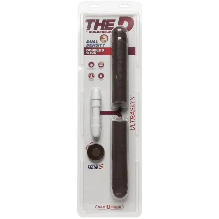 The Double D 16 inches Ultraskyn Dildo – Brown/Chocolate