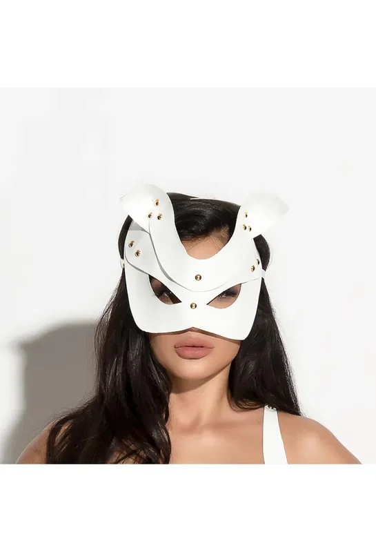 Tier-Maske weiß