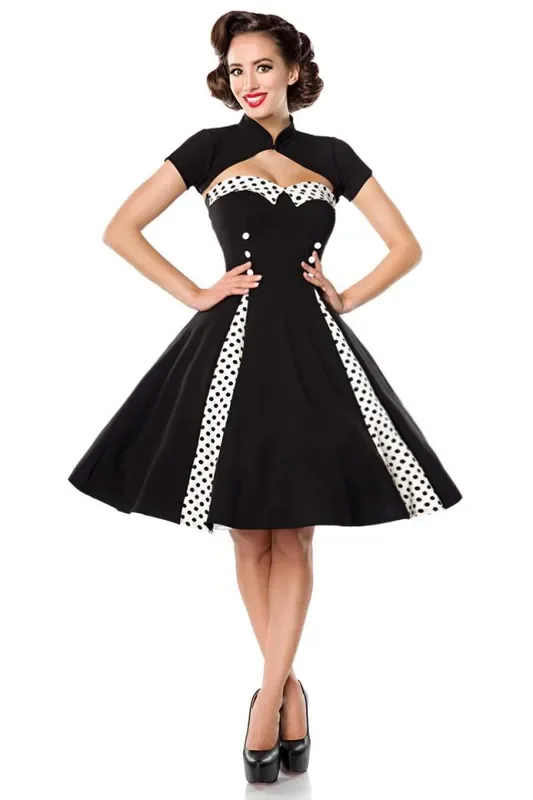 Trägerloses Vintage-Kleid mit Bolero
