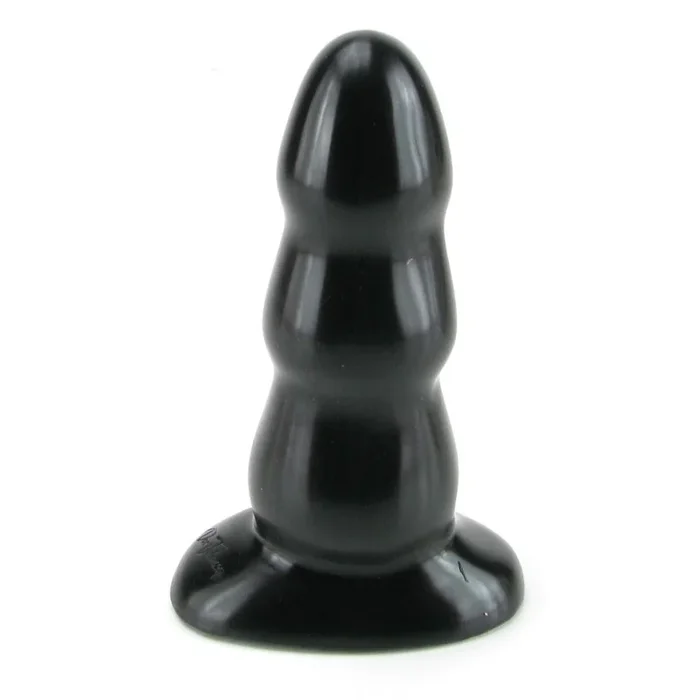 Triple Ripple Medium Butt Plug in Black