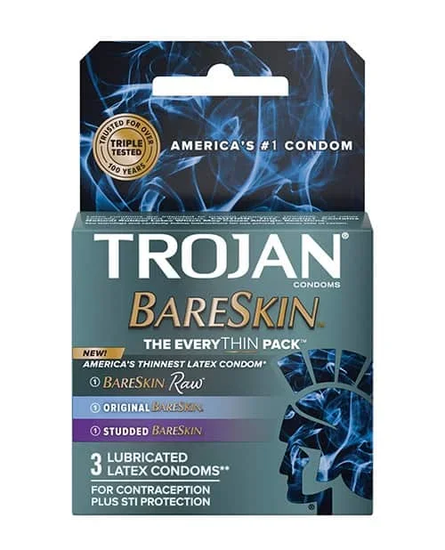 Trojan BareSkin EveryTHIN Condom – Variety Pack of 3