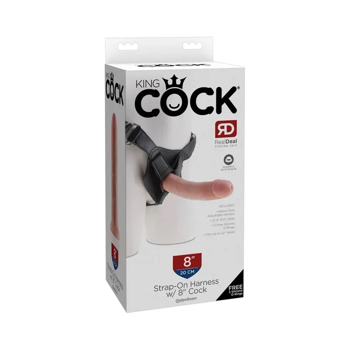 Umschnall-Dildo – Strap-On mit Dildo – 20 cm lang – Hautfarben
